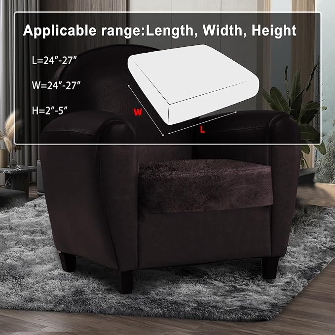 Leather Look Couch Cushion Covers Sofa Seat Slipcovers Sets Couches Furniture - Image 3