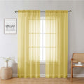 Lecloud Yellow Sheer Curtains 78 Inches Long 2 Panels, Gauzy Light Filtering by Lecloud