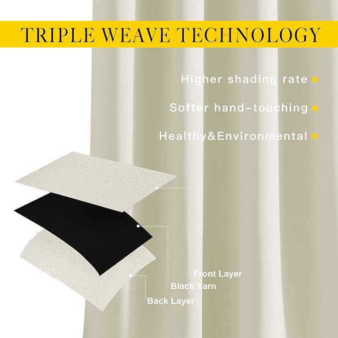 NICETOWN Bedroom Room Darkening Curtains - Image 5