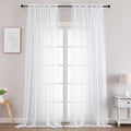 Chyhomenyc White Sheer Scarf Valances by Chyhomenyc