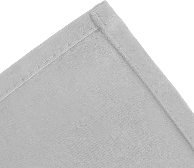 LEMOMO Light Grey Blackout Curtains/38 x 54 Inch/Set of Two Panels Grommet - Image 6