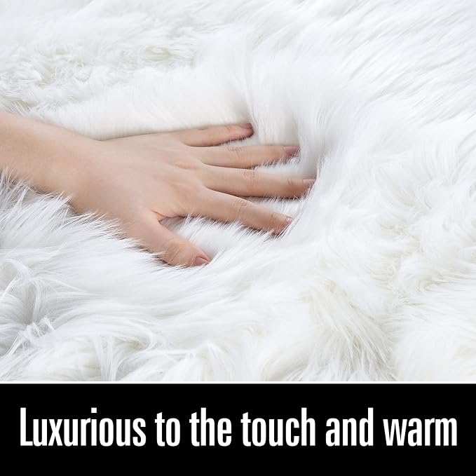 LOCHAS Soft Fluffy Faux Fur Rugs - Image 3