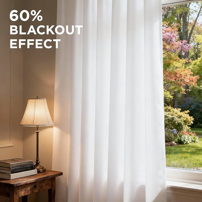 Joydeco Curtains 84 Inches Long 2 Panels Set, Thermal Insulated Long Curtains& - Image 3