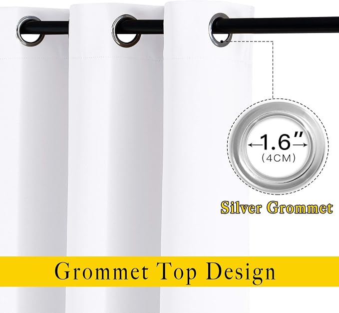 NICETOWN Long White Curtains for Patio - Image 2