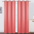 LEMOMO Blackout Curtains 38 x 84 inch/Coral Curtains Set of 2 Panels/Thermal by Lemomo