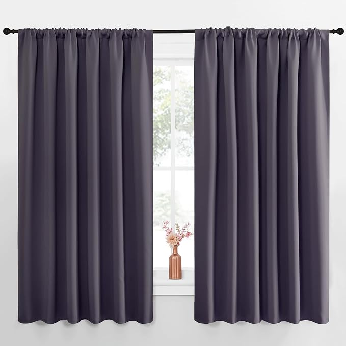 NICETOWN Blackout Curtains for Bedroom, 1 Pair, 70 by 63-inch, Window Treatment by NICETOWN