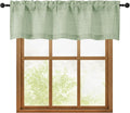 OWENIE Light Green Valances for Windows 1 Pcs, Light Filtering Textured by OWENIE