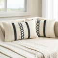 MIULEE Set of 2 Black Boho Decorative Lumbar Pillow Covers 12x20 Inch Farmhouse by MIULEE