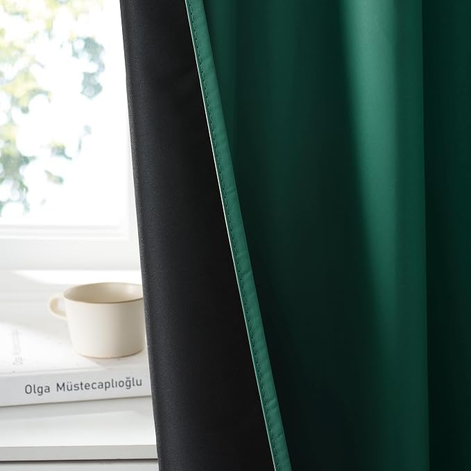 RYB HOME Bedroom Blackout Curtains 54 inches Long, 100% Blackout Thermal - Image 3