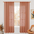 LAMIT Light Filtering Linen Curtains 72 inches Long by LAMIT