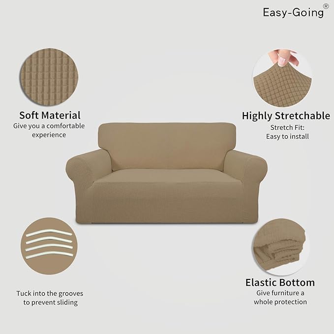 Easy-Going Stretch Loveseat Slipcover 1-Piece Sofa Cover Furniture Protector - Image 3
