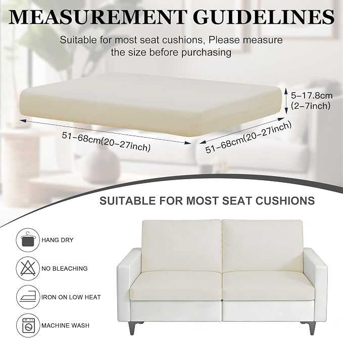 4Pcs Patio Stretch Cushion Covers, Outdoor Sofa Replacement Cover Slipcovers - Image 2