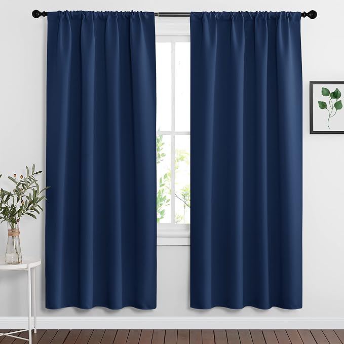 RYB HOME Blackout Curtains for Bedroom Living Room 72 inches Long, Thermal by RYBHOME