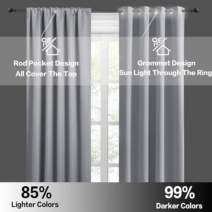 RYB HOME RV Curtains for Camper Windows, Mini Small Thermal Insulated Sunlight - Image 6