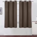 LEMOMO Chocolate Brown Blackout Curtains 42 x 63 Inch Length/Set of 2 Curtain by Lemomo