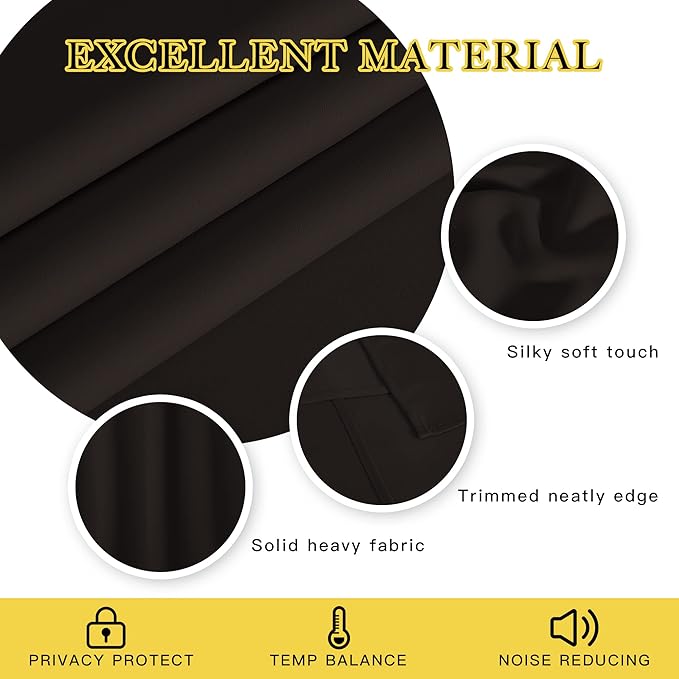 NICETOWN Bedroom Curtain Room Darkening Drapery 102 inches Length - Image 2