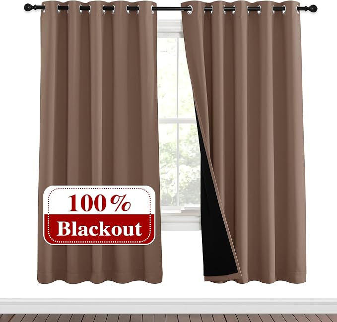 NICETOWN Living Room Completely Shaded Draperies, Privacy Protection & Noise by NICETOWN