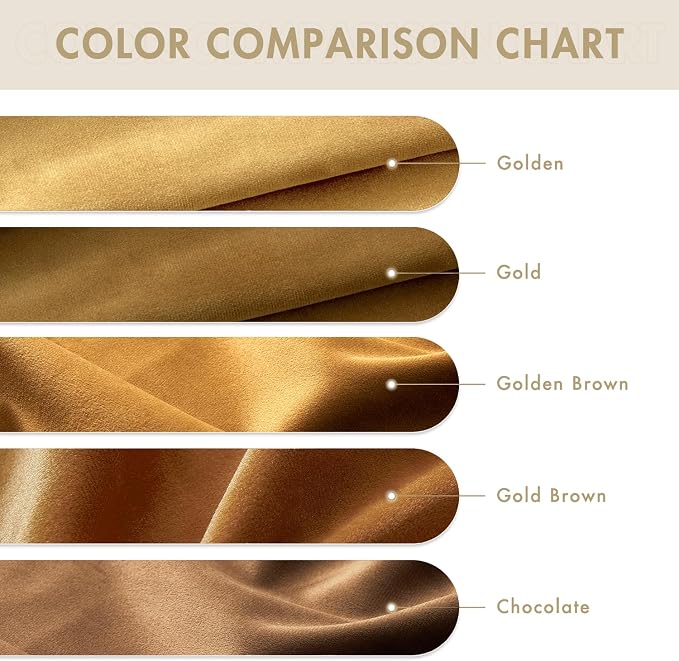 MIULEE Velvet Curtains Golden Elegant Grommet Thermal Insulated Soundproof Room - Image 7