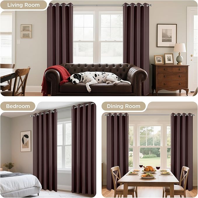 Joydeco Blackout Curtains 95 Inches Long 1 Panel, Thermal Insulated Long - Image 6