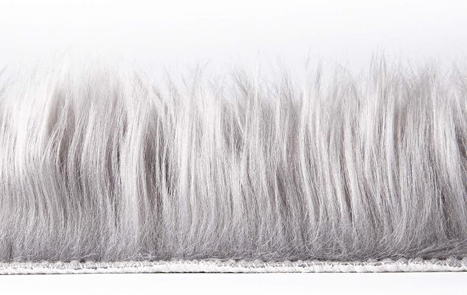 Ashler faux fur rug, Fluffy Shaggy Area Rug Ultra Soft 2 x 6 Feet Sheepskin Fur - Image 6