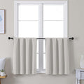 Simplebrand Ava Natural Short 30 Inches Blackout Curtain 2 Panels Set, Half by Simplebrand