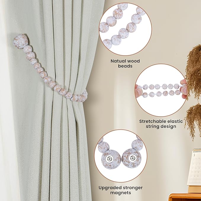 KLOGTSIND Magnetic Curtain Tiebacks, Curtain Tie Backs - Image 5