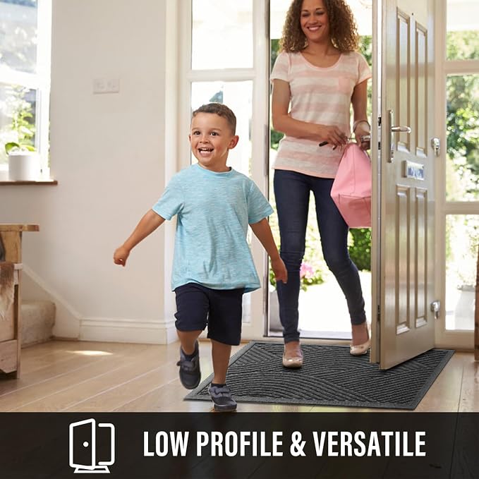 HIYARD Sturdy Front Door Mat, Absorbent Muddy Dirt Resist Welcome Door Mats - Image 6