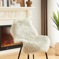 AMTOVO Faux Fur Rug, Light Grey Small Area Rug, Fluffy Sheepskin Rug, Fuzzy by AMTOVO