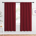 NICETOWN Christmas Burgundy Red Blackout Curtains 72 inches Long, Privacy Room by NICETOWN