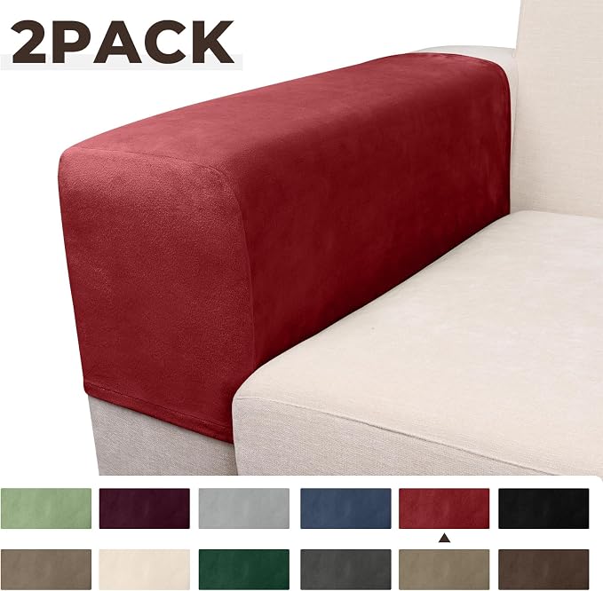 Couch Arm Covers 2 Pcs Sofa Armrest Covers Stretch Couch, Armrest Cover - Image 5