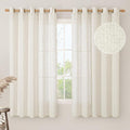 LAMIT Natural Linen Curtains 63 inch Length by LAMIT