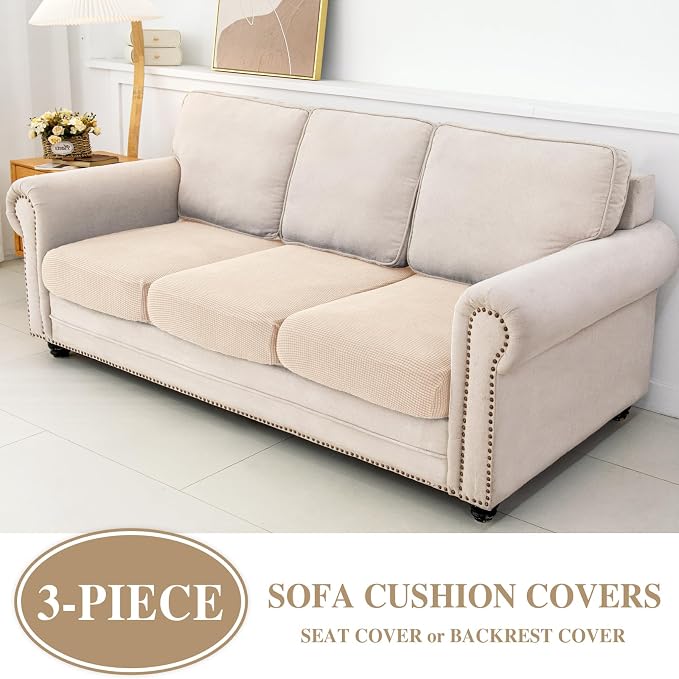 Couch Cushion Covers Seat Cushion Cover Stretch Couch Cover Separate Sectional - Image 2