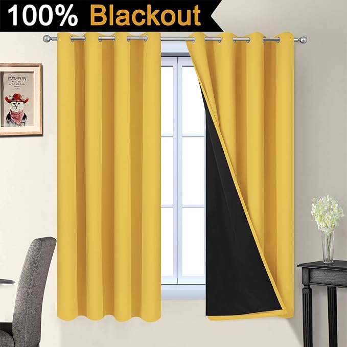 Yakamok Thermal Insulated 100% Blackout Curtains - Image 2