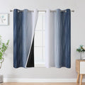 Navy Blue and Greyish White Blackout Curtains by ESTELARTEXTILER