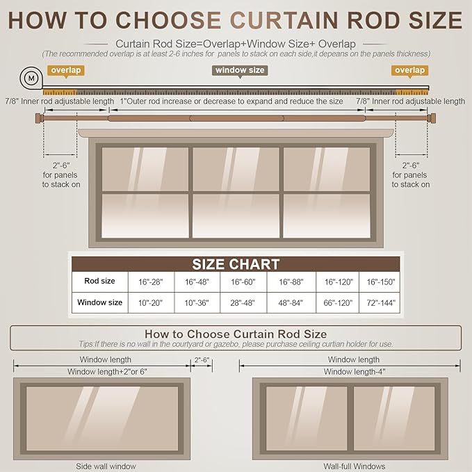 Lootkell Modern Gold Curtain Rods - Image 7