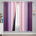 Estelar Textiler Ombre Pink and Purple Blackout Curtains 72 Inch Length 2 Panels by ESTELARTEXTILER