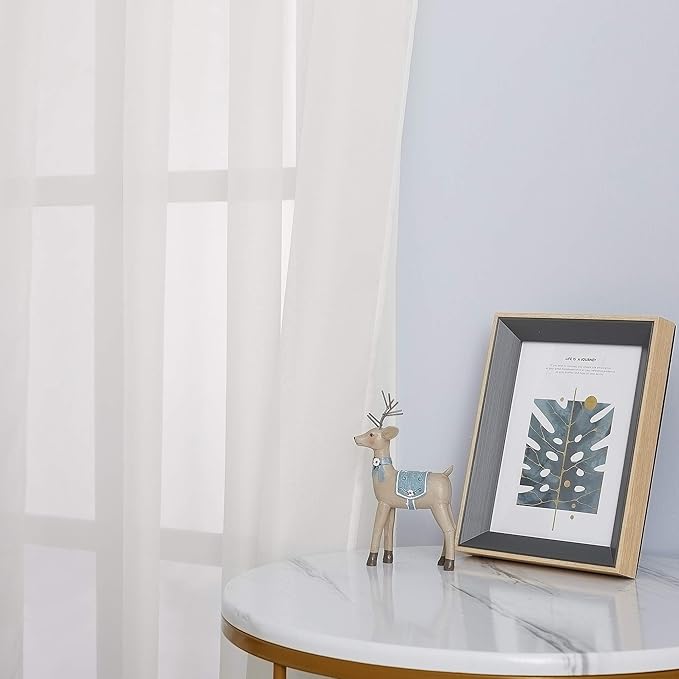 NICETOWN Sheer Curtains for Windows 63 inch Length, Grommet Living Room Curtain - Image 3