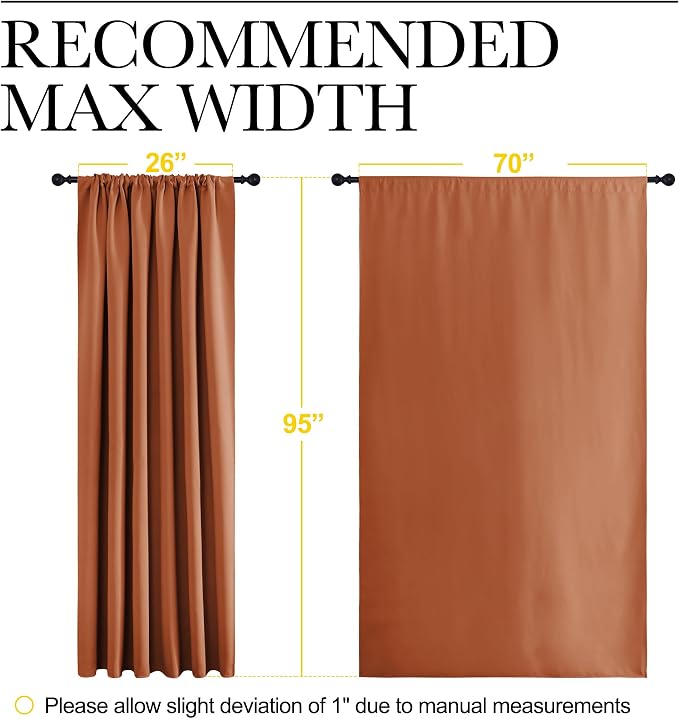 NICETOWN 2 Panels Blackout Curtains, Rod Pocket Thermal Insulated Drapess - Image 6