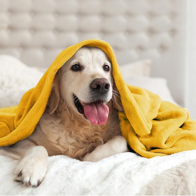 BEDELITE Fleece Blanket Yellow Throw Blanket - Image 7