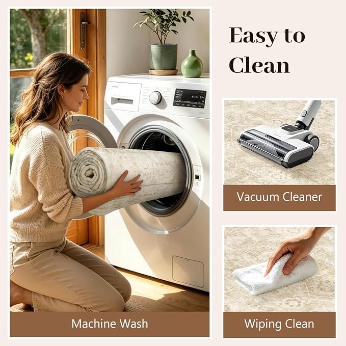 6x9 Ft Large Area Rugs for Living Room, Soft Non-Slip Machine Washable Rug - Image 9