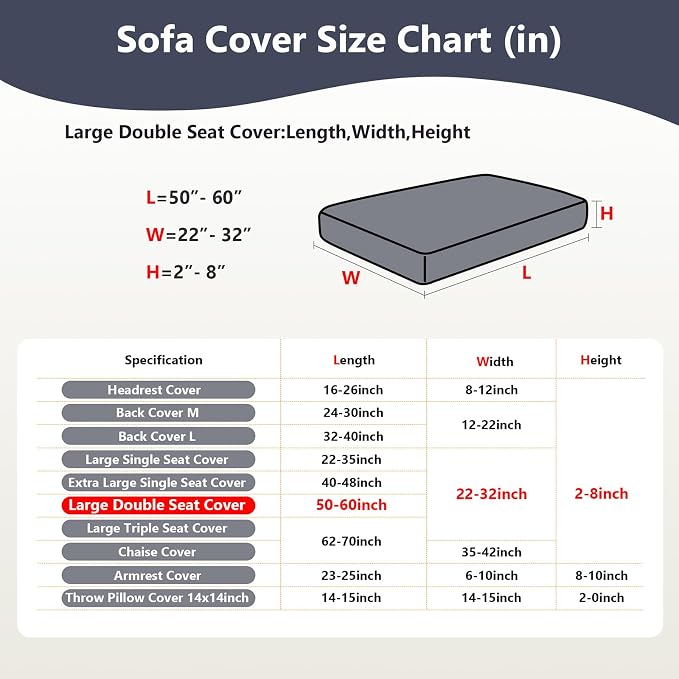 Couch Cushion Covers for Sofa Couch Covers Wear-Resistant Universal Sofa Cover - Image 3