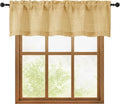OWENIE Gold Valances for Windows 1 Pcs, Light Filtering Textured Farmhouse by OWENIE