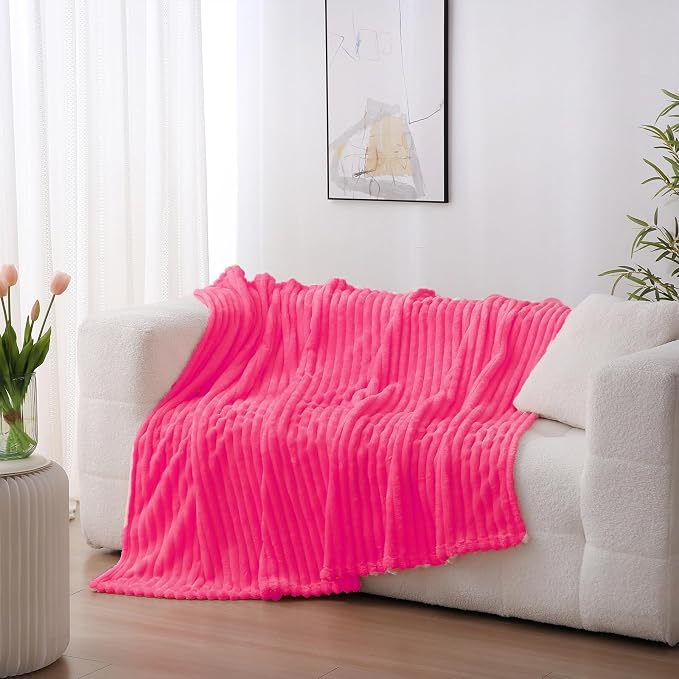 Hot Pink Fleece Throw Blanket 60”×80” - Image 4