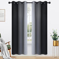 Yakamok Light Blocking Ombre Curtains, Room Darkening Grommet Window Drapes by Yakamok