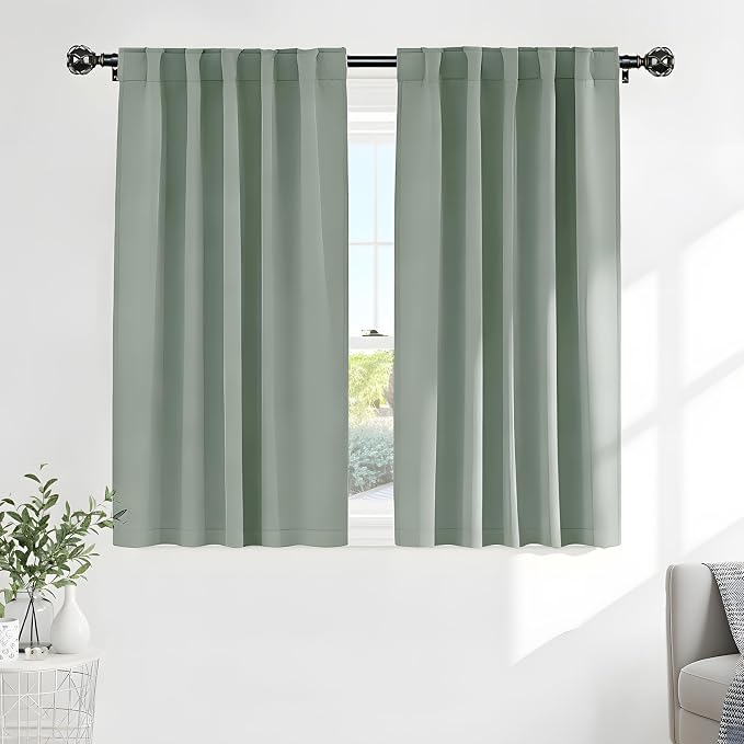 Pony Dance Short Black Out Curtain Panels by PONYDANCE