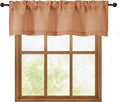 OWENIE Orange Valances for Windows 1 Pcs, Light Filtering Textured Farmhouse by OWENIE