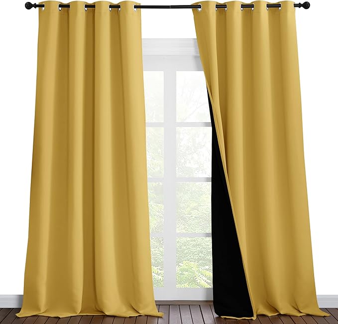 NICETOWN 100% Blackout Blinds, 52 inches x 102 inches, Laundry Room Decor by NICETOWN