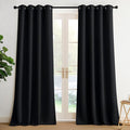 NICETOWN Room Darkening Draperies Curtains Panels, 2 Panels Black W52 x L108 by NICETOWN