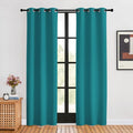 NICETOWN Room Darkening Curtains 80 inch Length 2 Panels, Peacock Teal by NICETOWN