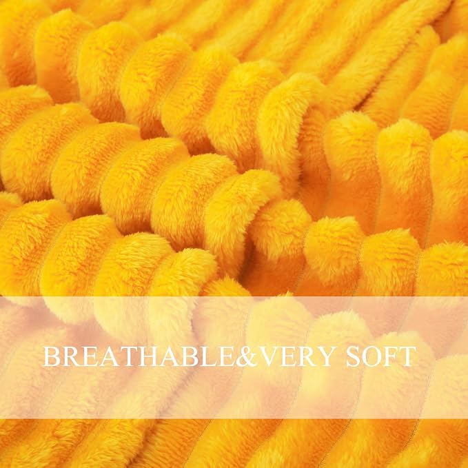 Gold Fleece Throw Blanket 108”×90” - Image 4